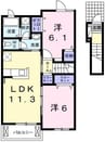 インプレスIII　Ｂ 2LDKの間取り