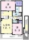 エピナールI 2LDKの間取り