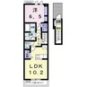 アネモスヒルズ姫路II 1LDKの間取り