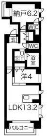 THE MUSE栗山 1LDK+Sの間取り