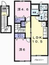 シエル・ソーレ 2LDKの間取り