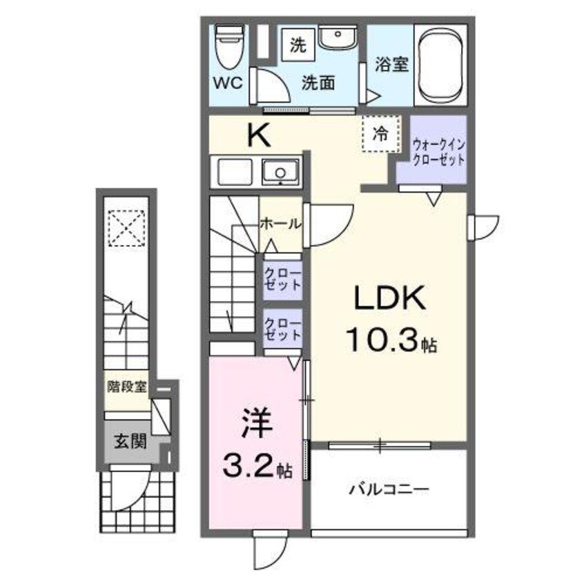 間取図 プラスエス英賀清水