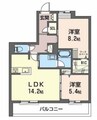 オカバ姫路青山シャーメゾン　Ｂ棟 2LDKの間取り