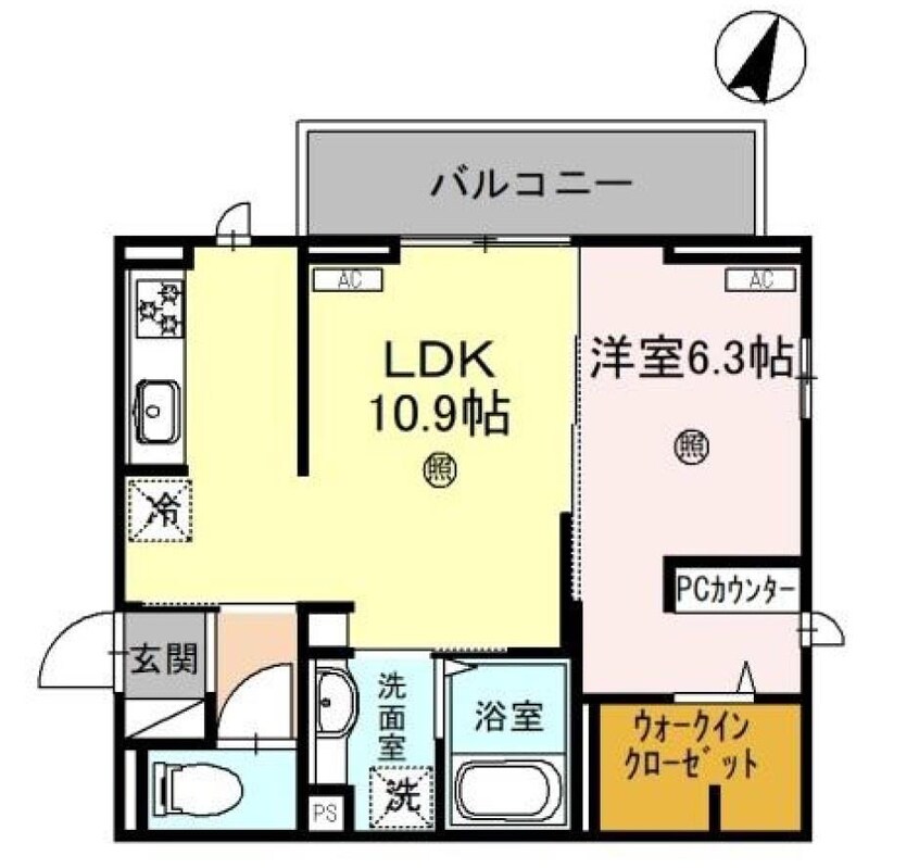 間取図 D-PLACE駅南大路