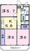 ロワイヤル北条東 3Kの間取り