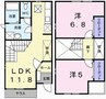 メゾンソレイユ 2LDKの間取り