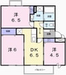 ベネッセ１０７１Ｂ 3DKの間取り