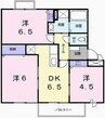 ベネッセ１０７１Ｂ 3DKの間取り