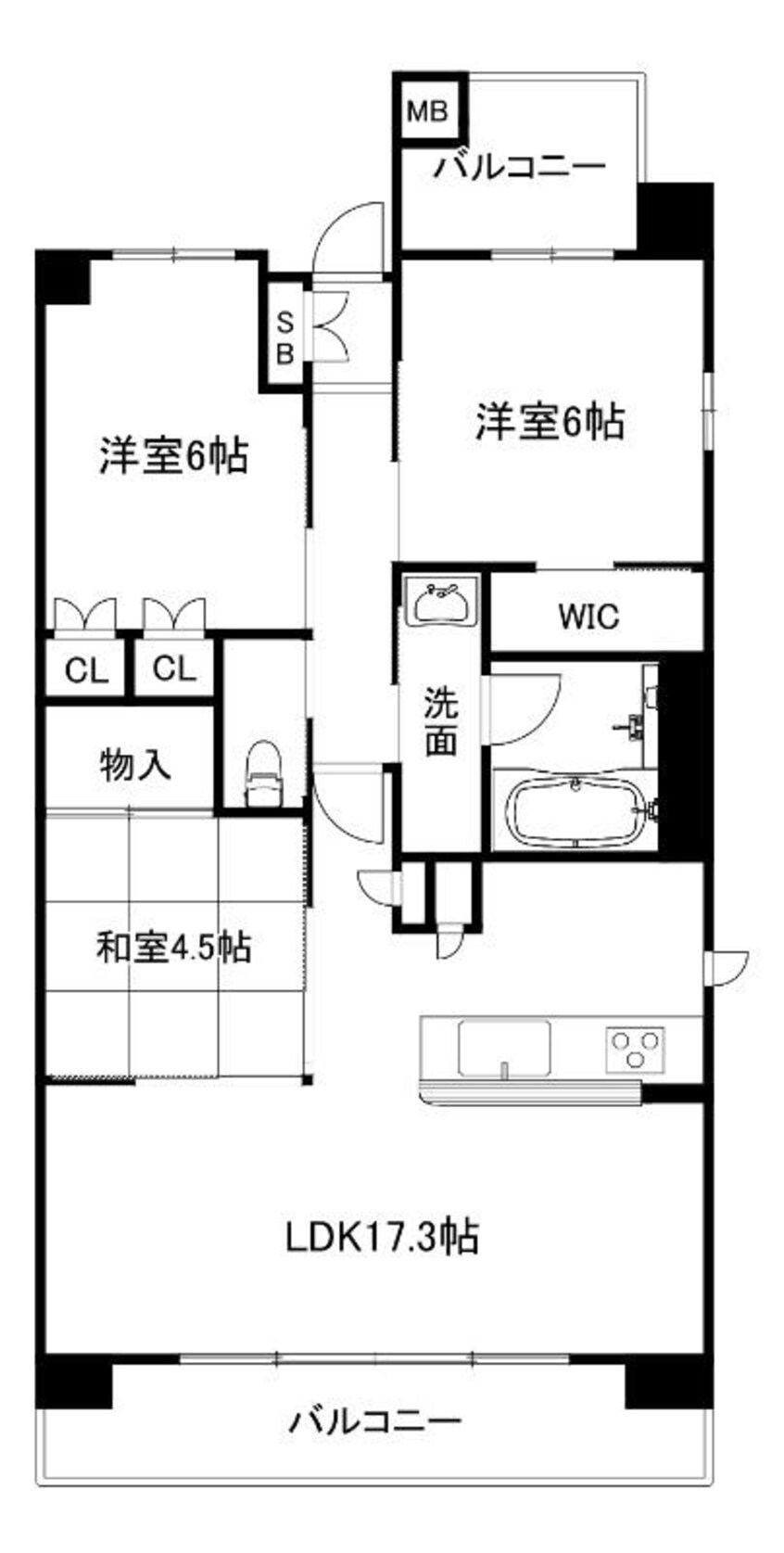 間取図 ル・パルトネール姫路平野町