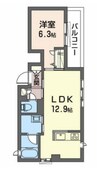 シャーメゾン坂田町 1LDKの間取り