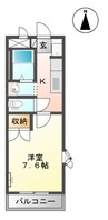 ベネッセ・黒川 1Kの間取り