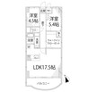 手柄アートスカイハイツ 2LDK+Sの間取り