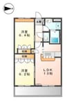 サンシャイン２号館 2LDKの間取り
