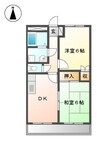 エスポワールマキ 2DKの間取り
