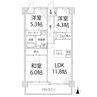 ルピナス南大路 3LDKの間取り