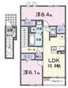 ＣＯＣＯメゾン　ＨＪ 2LDKの間取り
