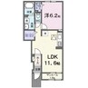 アーバン桜 1LDKの間取り