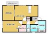 オークヒルズ 2LDKの間取り