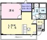 エーデルIII 1LDKの間取り