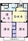 メゾン唐々 3DKの間取り
