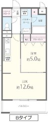グランシャトー新在家 1LDKの間取り