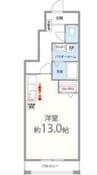 コゥジィーコート 1Rの間取り