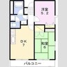 サンパレス21姫路 2DKの間取り
