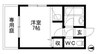 Mハイツ城北 1Kの間取り