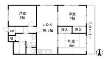 間取図 メゾンやすむろI