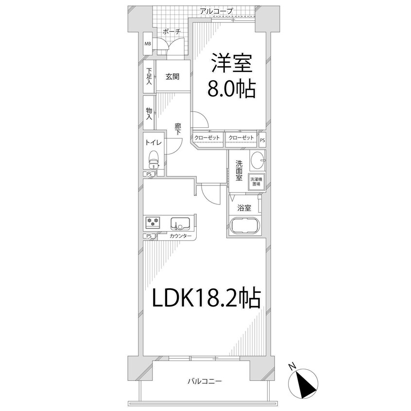 間取図 キャッスルコート東雲