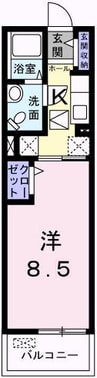 アクロポリスV 1Kの間取り