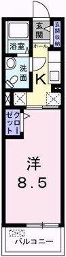 アクロポリスV 1Kの間取り