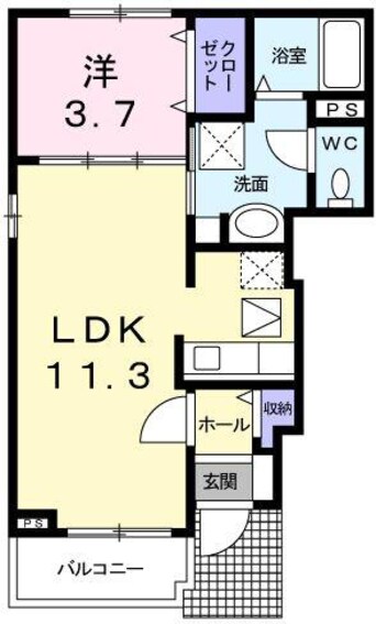 間取図 アドラブール　ラシュレ