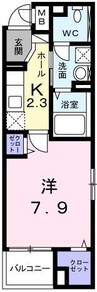 Ａｍｅｎｉｔｙ　Ｗｅｓｔ 1Kの間取り