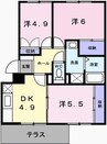 ＴＳコスモス 3DKの間取り