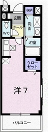 エメラルド雅II 1Rの間取り