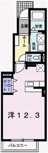 カレント 1Rの間取り