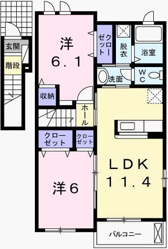 間取図 クラール坂上