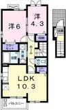 カサブランカＣ 2LDKの間取り