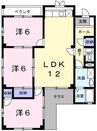 エナール北新在家 3LDKの間取り