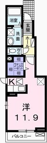 グランアウローラVI 1Rの間取り