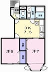 クレストヨコセキ 2DKの間取り