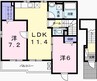 サニーサイド 2LDKの間取り