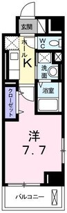 ジュエルIII 1Kの間取り