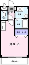 プラードアロージョ 1Rの間取り