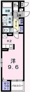 ブリーズコート城北 1Kの間取り