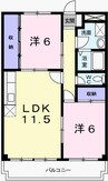 フラッツ・アイ 2LDKの間取り