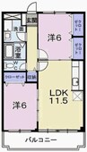 フラッツ・アイ 2LDKの間取り