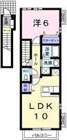 マーカスＡ 1LDKの間取り