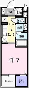 メゾンＳＫ・Ｉ 1Kの間取り